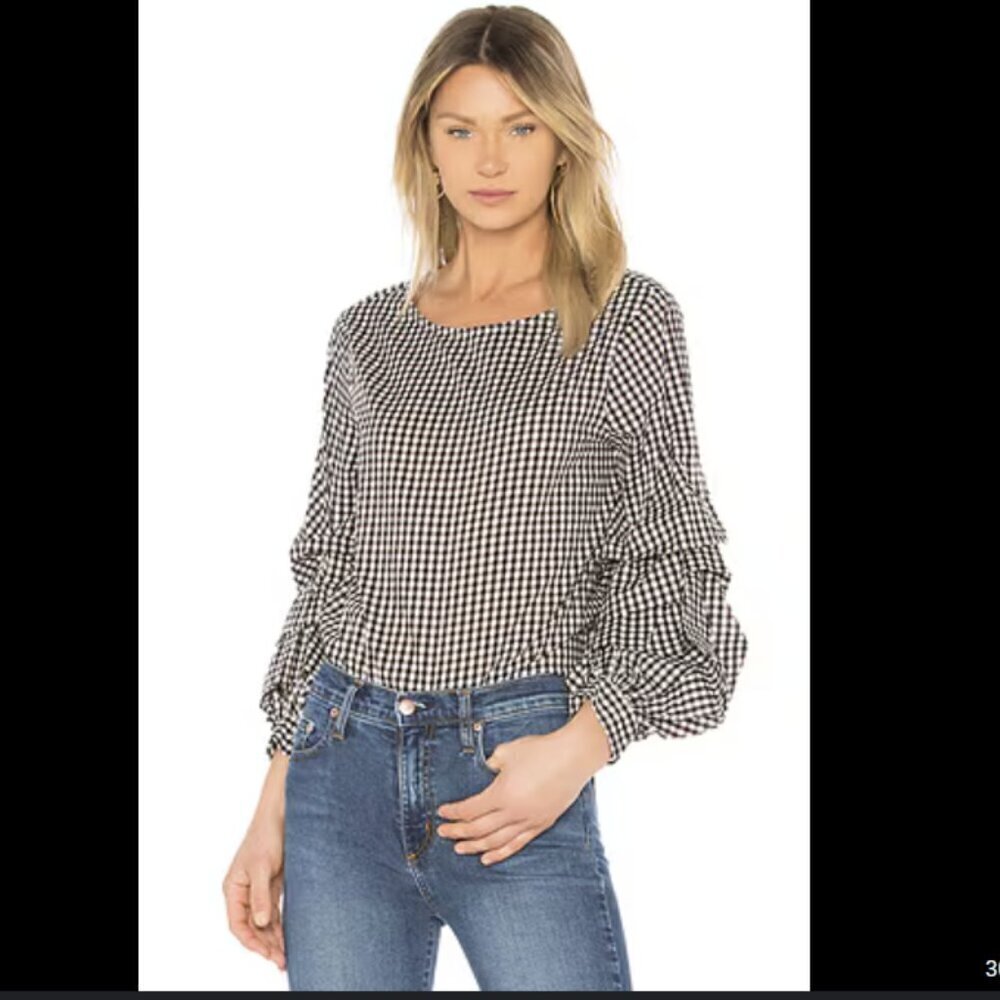 Sanctuary Delphine Artistic Sleeve Top Size Large